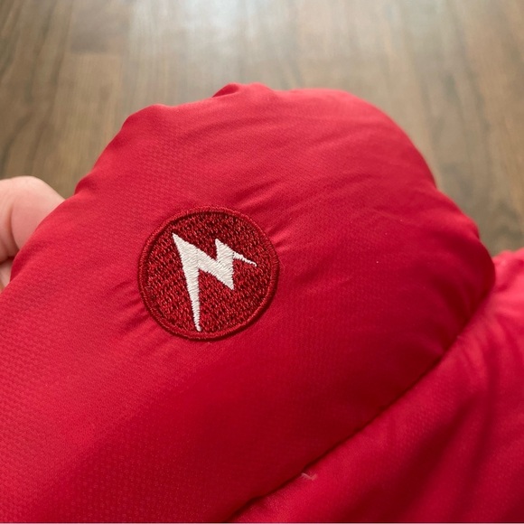 Marmot Goose Down Red Puffer Jacket Coat - Picture 14 of 15